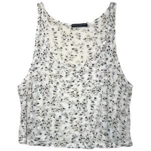 Brandy Melville Speckled Tank Top Made In Italy Sheer Cotton Modal - One Size